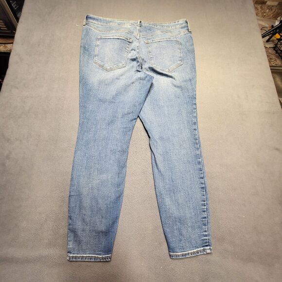 NWT Old Navy Jeans Womens 20 Blue Rockstar Super Skinny Distressed Denim Stretch - Picture 10 of 11